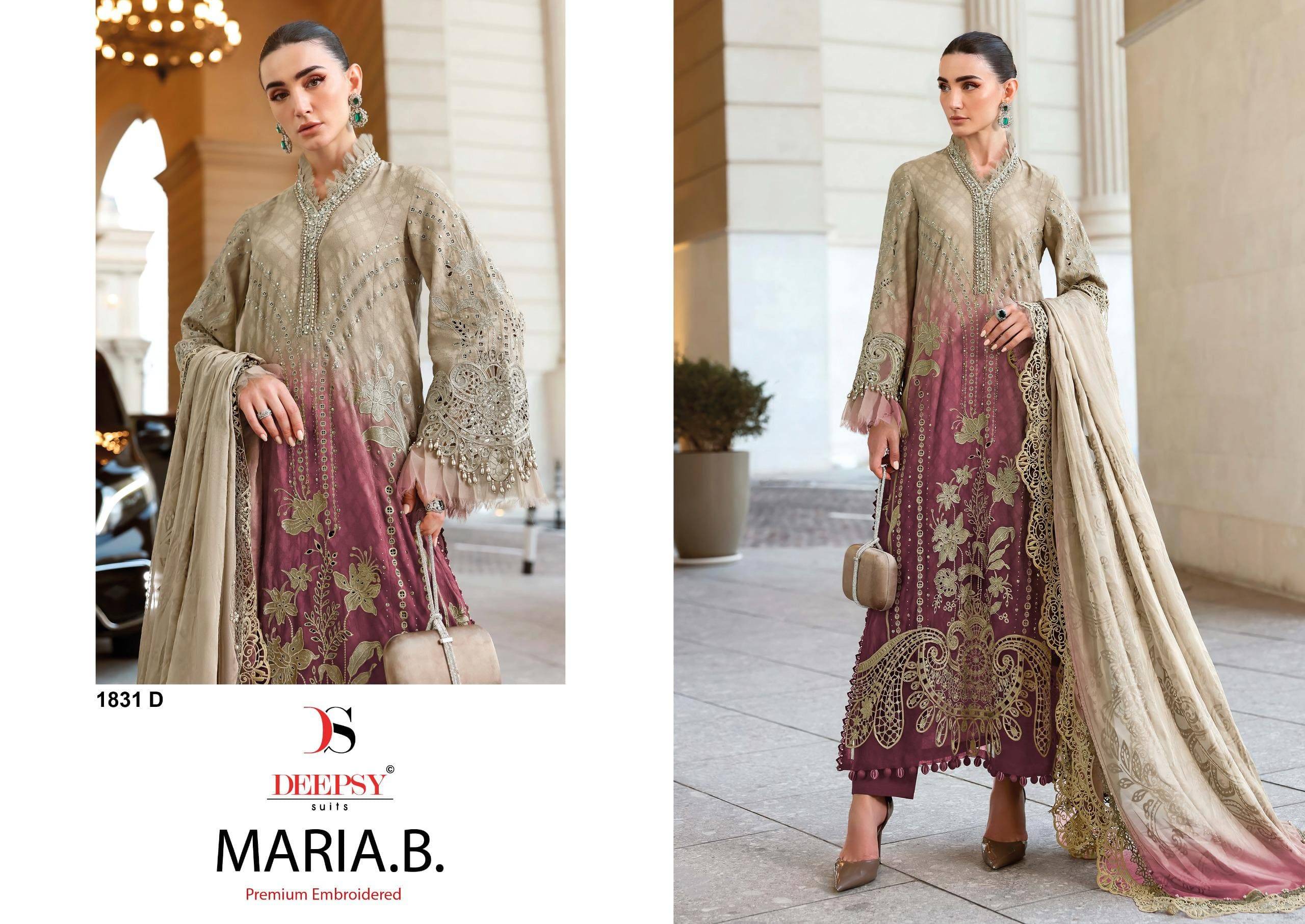 MARIA 25 3 COLORS 1831 Series Pakistani Stylish Beautiful Colourful Printed & Embroidered Party Wear & Occasional Wear Pure Cotton Dresses At Wholesale Price